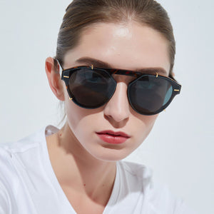 Round-Frame Acetate Sunglasses