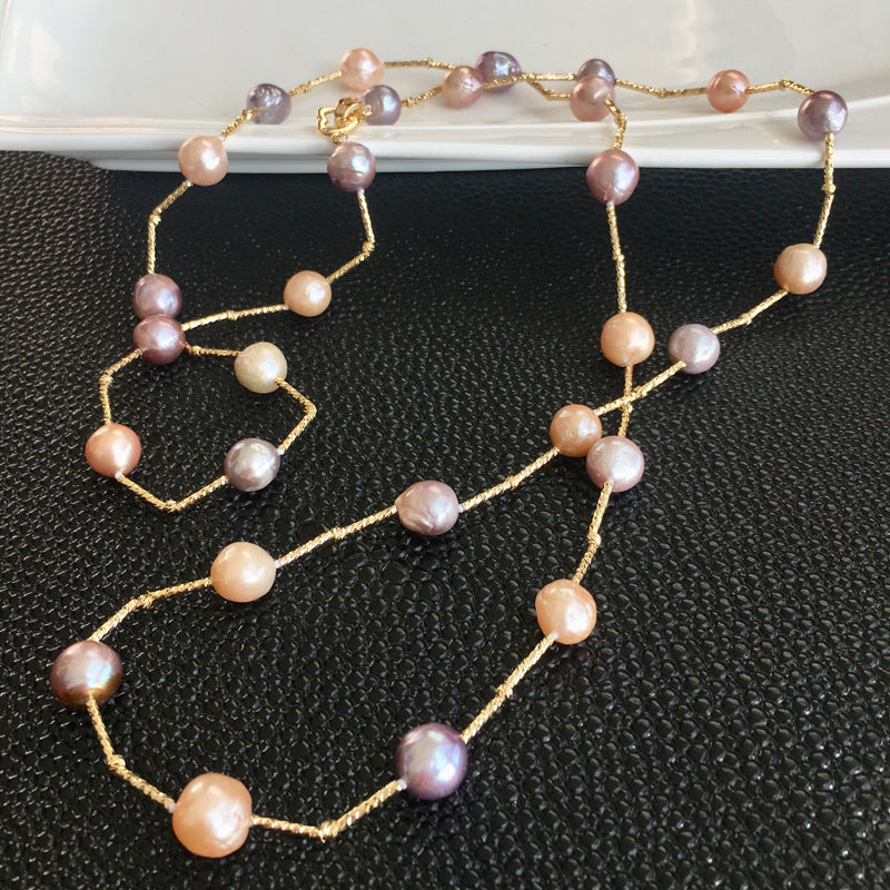 Multi-color Pearl Necklace (Free pearl stud giveaway!)