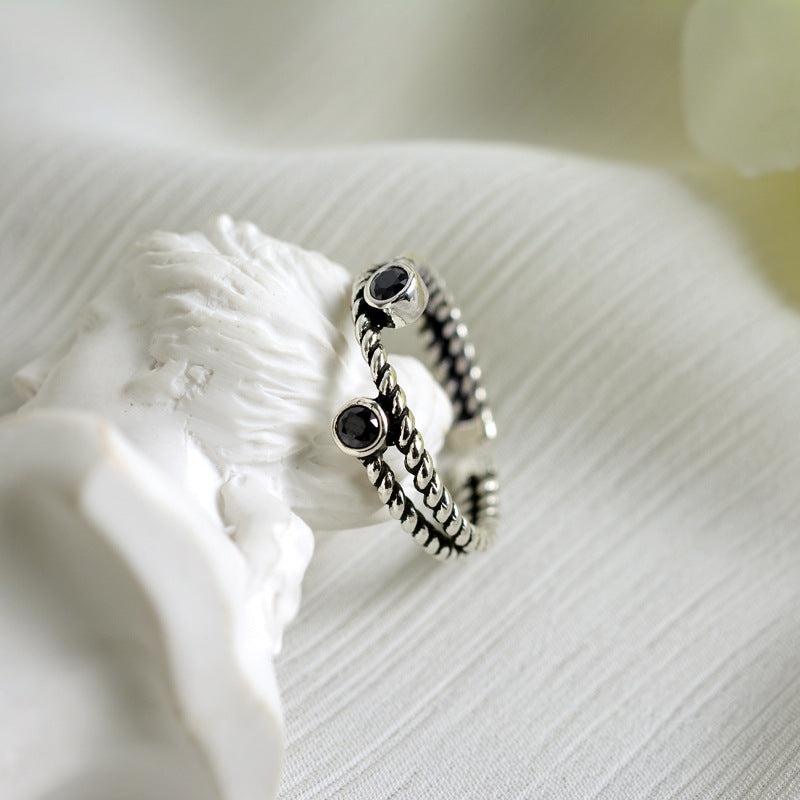 Twisted Wire Wrap Open Ring