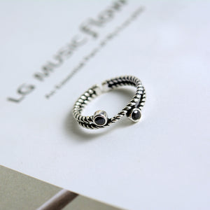 Twisted Wire Wrap Open Ring