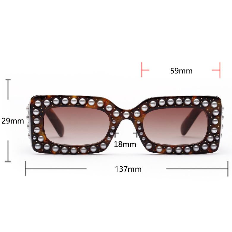 Pearl Square Frame Sunglasses